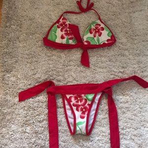 Custom made bikini set flower print